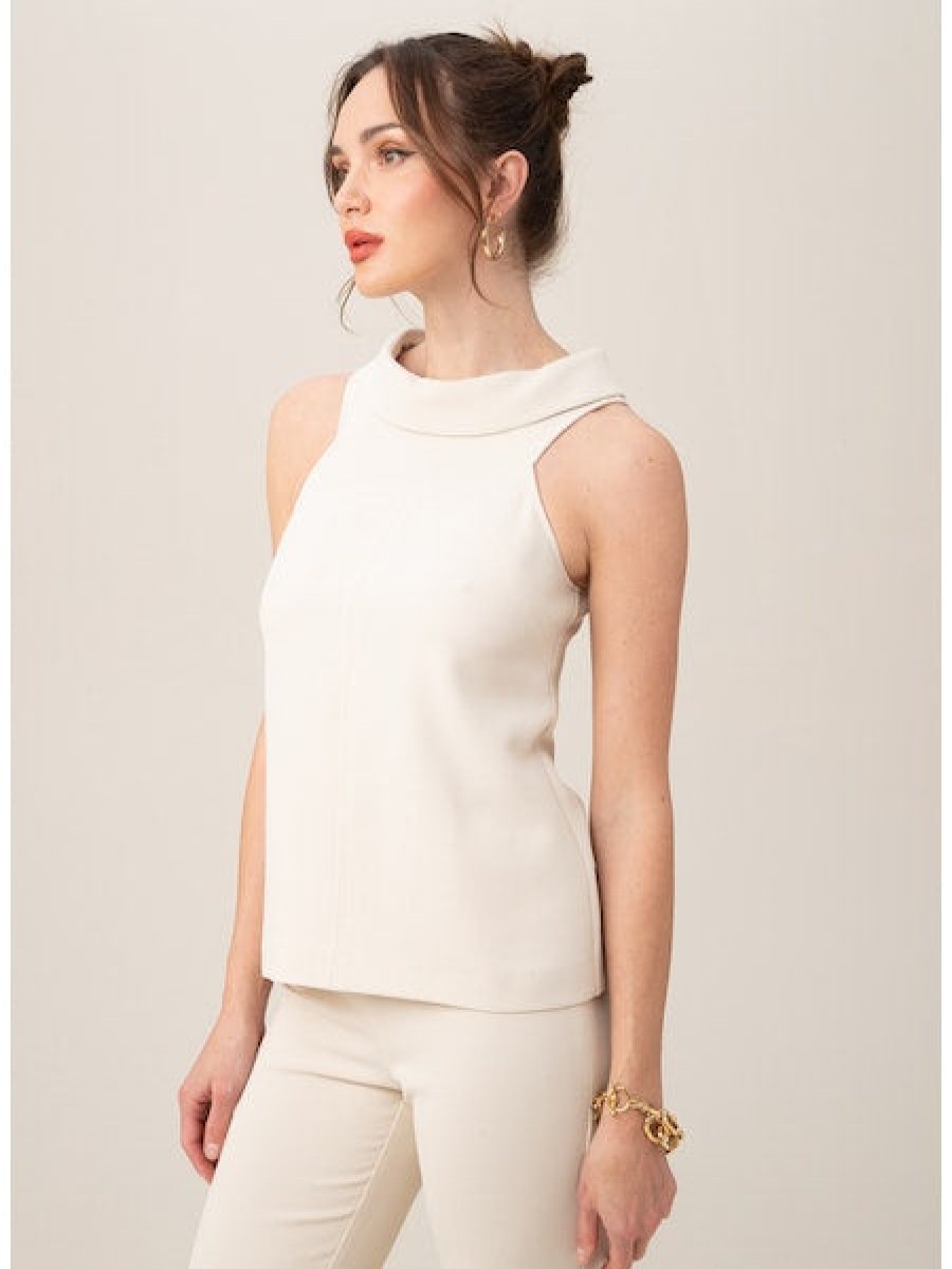 Clothing TRINA TURK | Lenox Hill Top In Cream