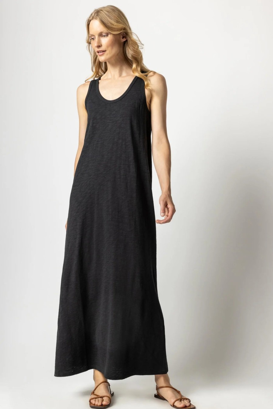 Clothing LILLA P | Maxi Tank Dress In Black