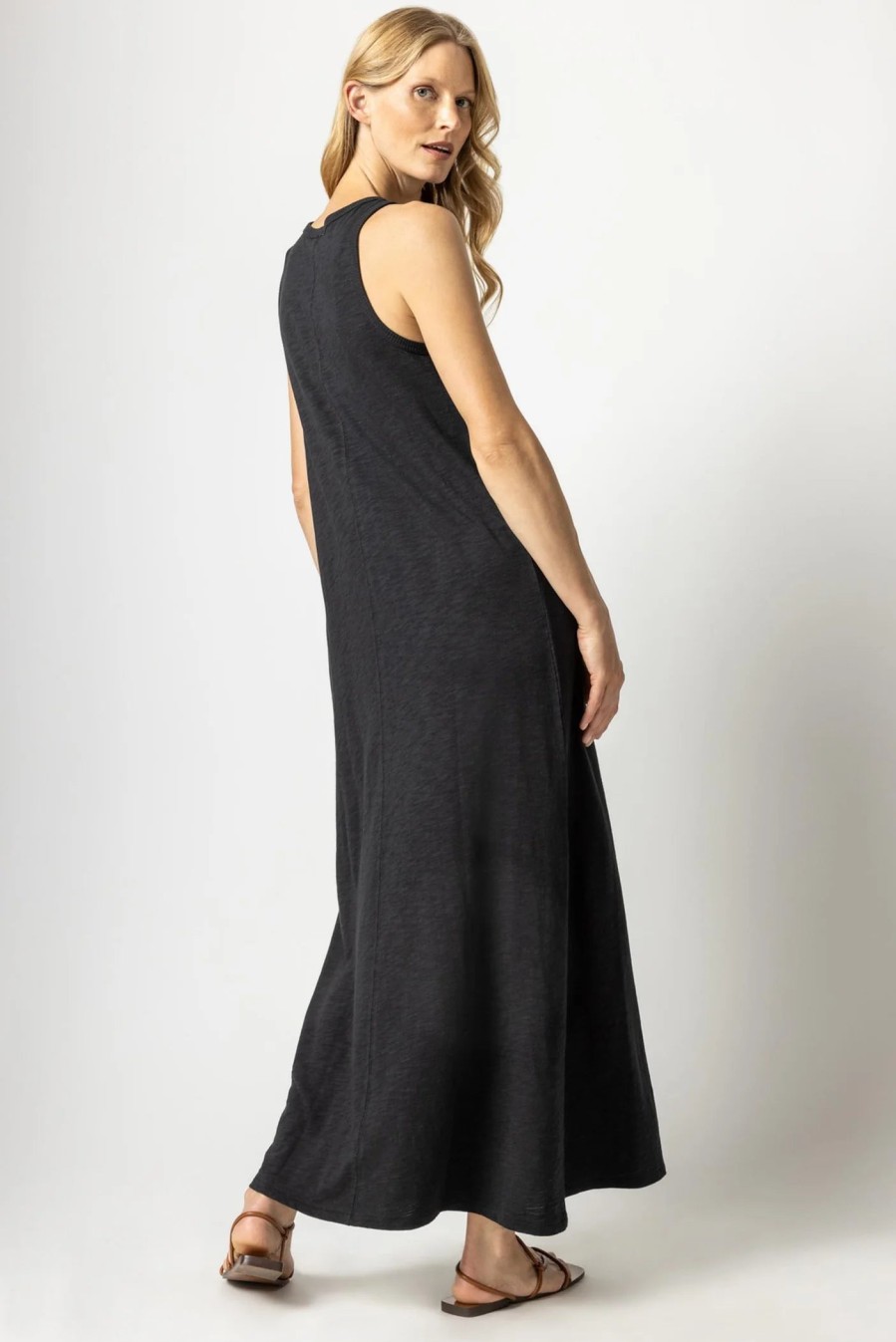 Clothing LILLA P | Maxi Tank Dress In Black