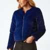 Clothing ECRU | Faux Fur Short Jacket In Royal