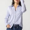 Clothing LILLA P | Long Sleeve Button Down Tee In Glacier