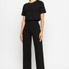 Clothing RIPLEY RADER | Ponte Knit Straight Leg Pant In Black