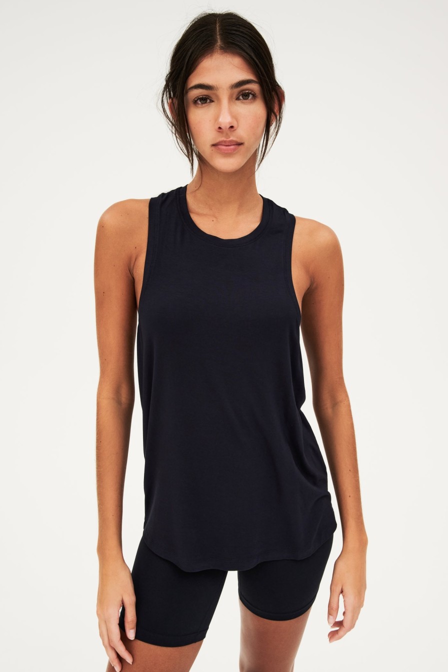 Clothing SPLITS59 | Toni Jersey Tank In Indigo