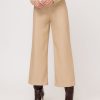 Clothing FIFTEEN TWENTY | Vegan Leather Cropped Wide Leg Pant In Beige