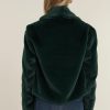 Clothing DOLCE CABO | Faux Fur Shawl Collar Jacket In Green