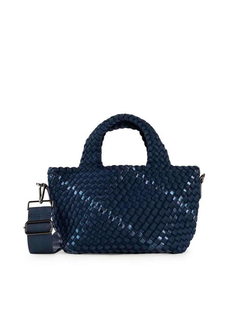 Clothing Haute Shore Ltd | Mark Mini Tote In Navy/Navy Metallic