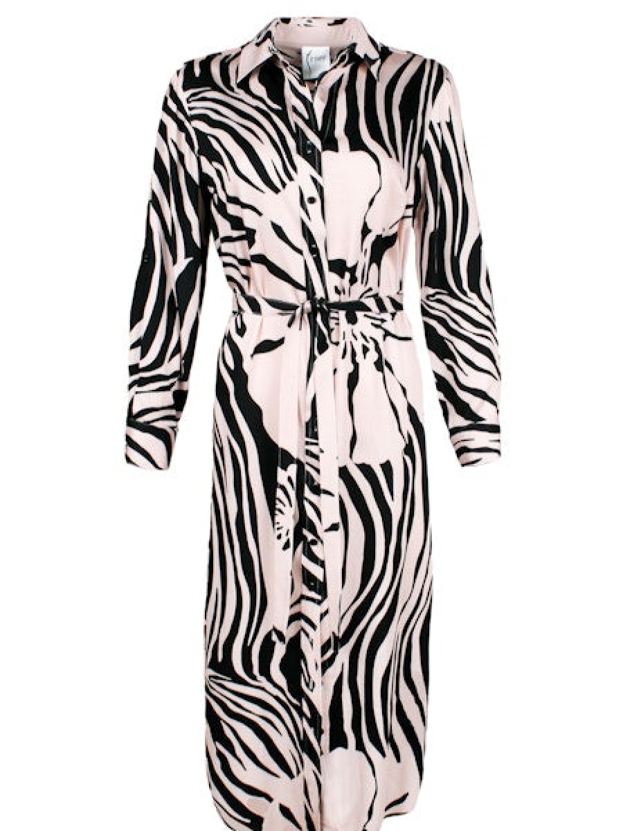 Clothing FINLEY | Alex Long Shirtdress In Blushed Tiger *Final Sale*