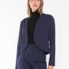 Clothing RIPLEY RADER | Ponte Knit Bolero Blazer In Navy