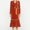 Clothing MARIE OLIVER | Ruthie Velvet Dress In Chestnut