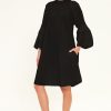 Clothing HARSHMAN | Daphne Dress In Black Poplin *Final Sale*