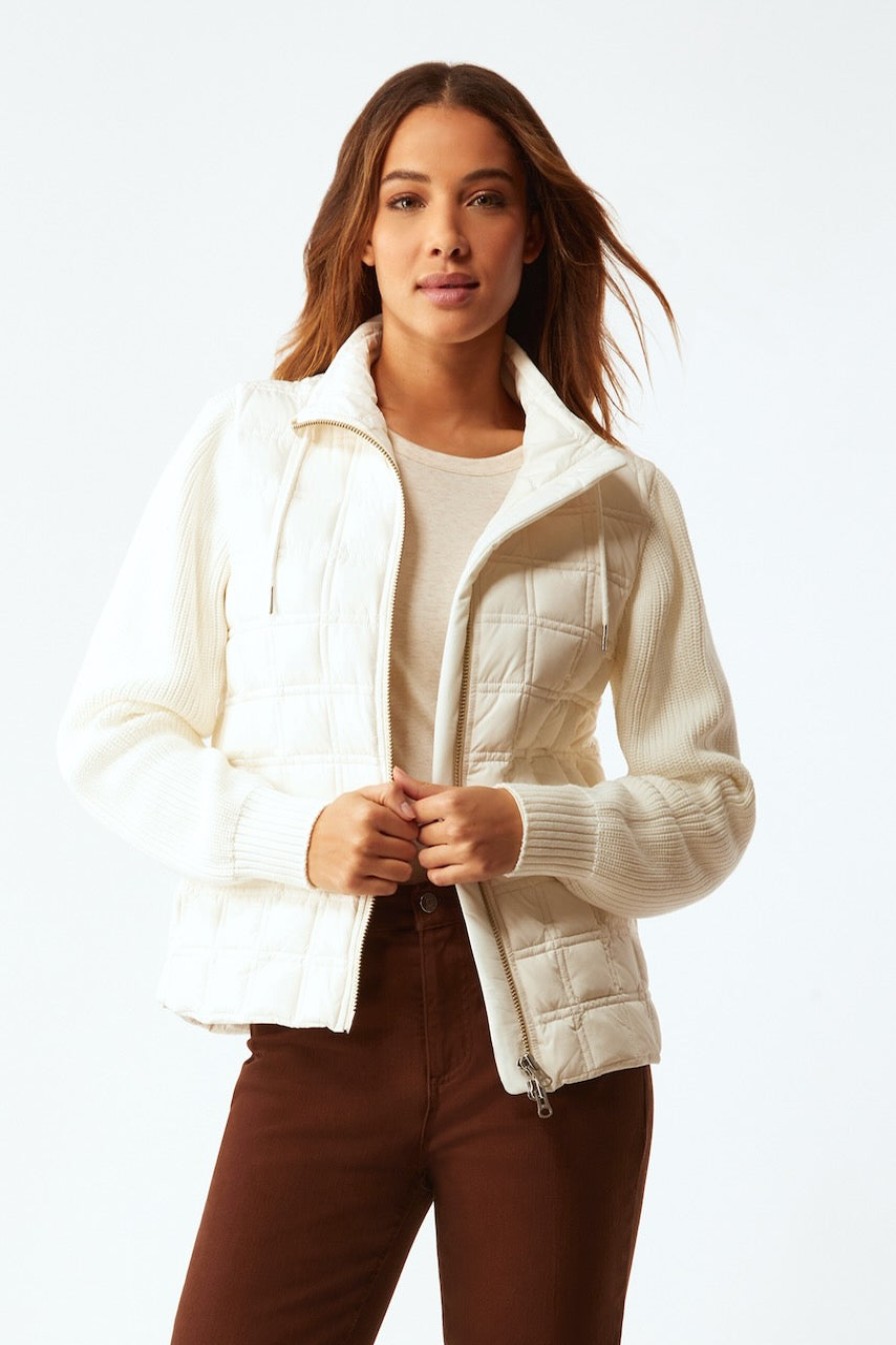 Clothing ECRU | Puffer Jacket With Sleeves In Cream