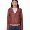 Clothing JAKETT | Millie Leather Jacket In Salsa