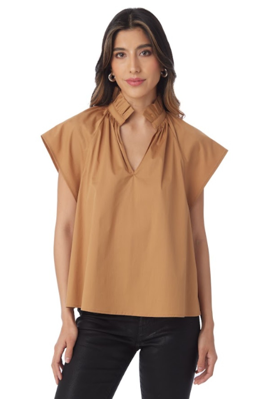 Clothing CROSBY | Wilkes Top In Latte