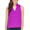 Clothing JADE | Ruffle Neckline Top In Orchid