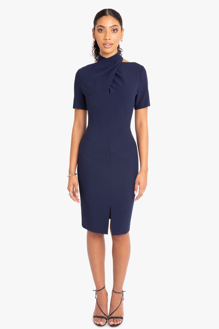 Clothing BLACK HALO | Mercer Sheath Dress In Navy