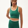 Clothing SPLITS59 | Amber Airweight Bralette In Arugula/Creme