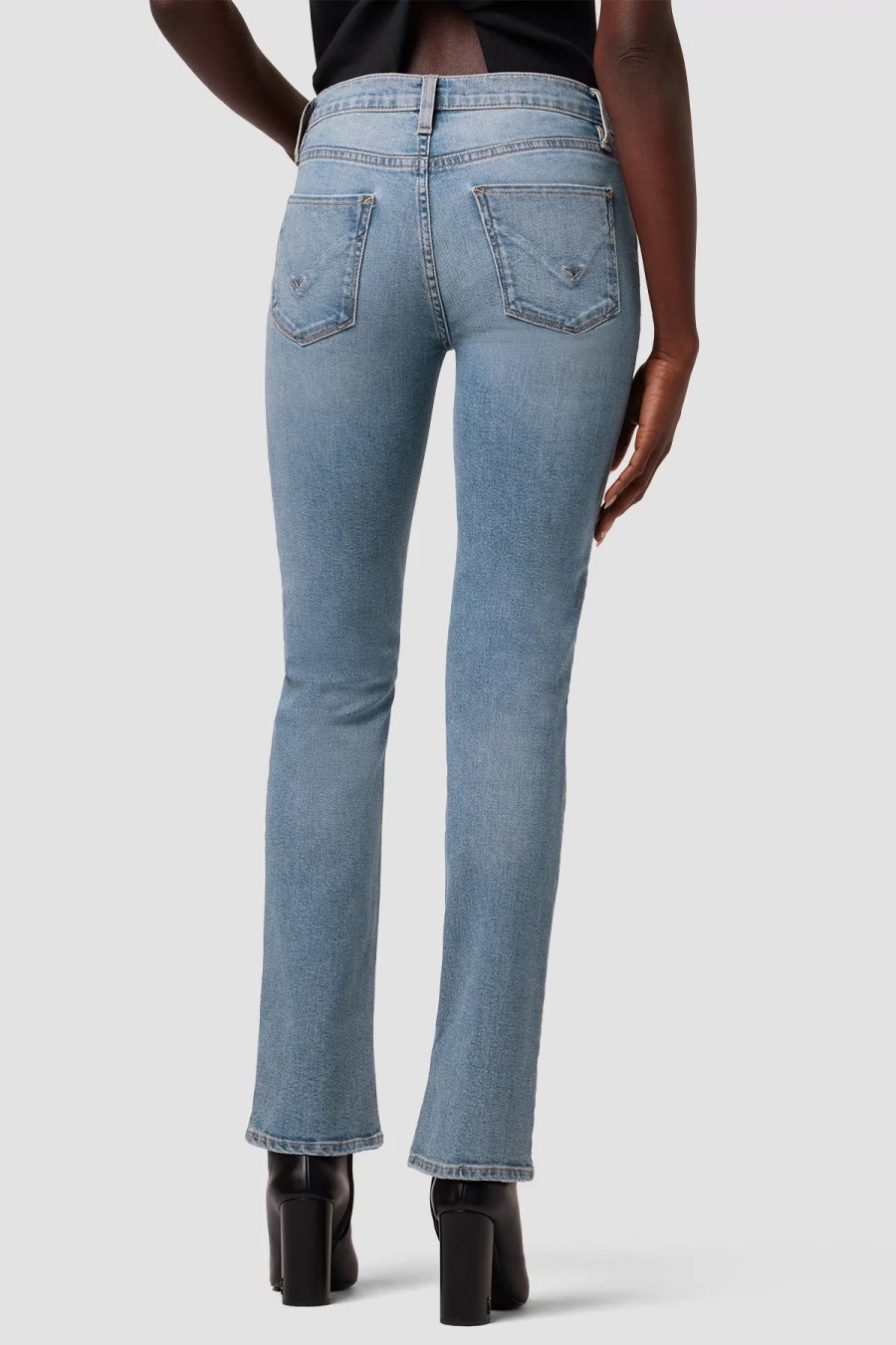 Clothing HUDSON | Nico Mid-Rise Straight Leg Jean In Oasis