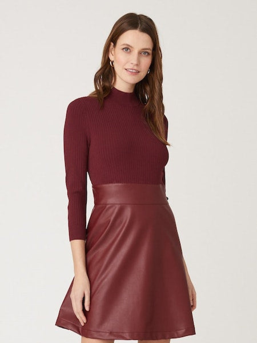 Clothing SHOSHANNA | Alexa Dress In Bordeaux