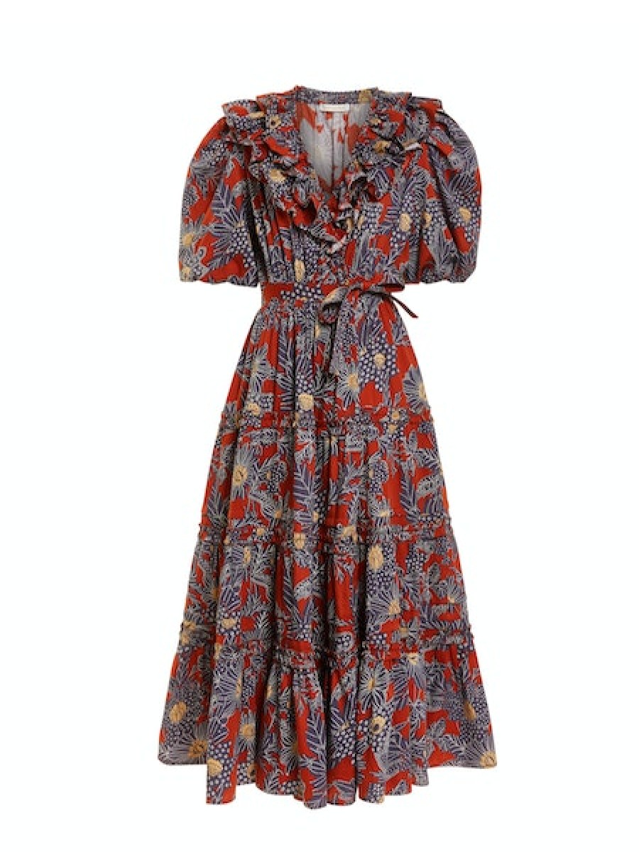 Clothing LOVE THE LABEL | Remy Maxi Dress In Khushi Plum Print