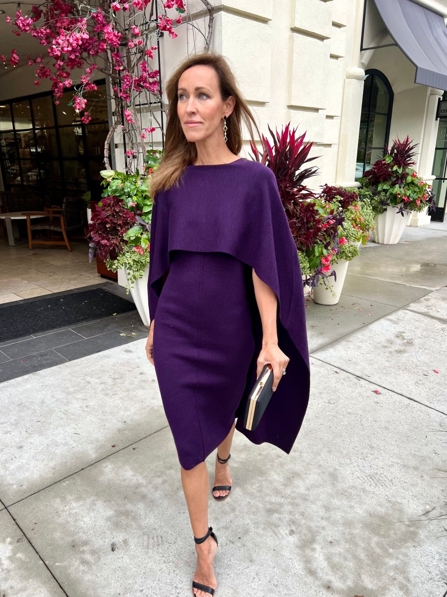 Clothing HALSTON | Amal Dress In Aubergine