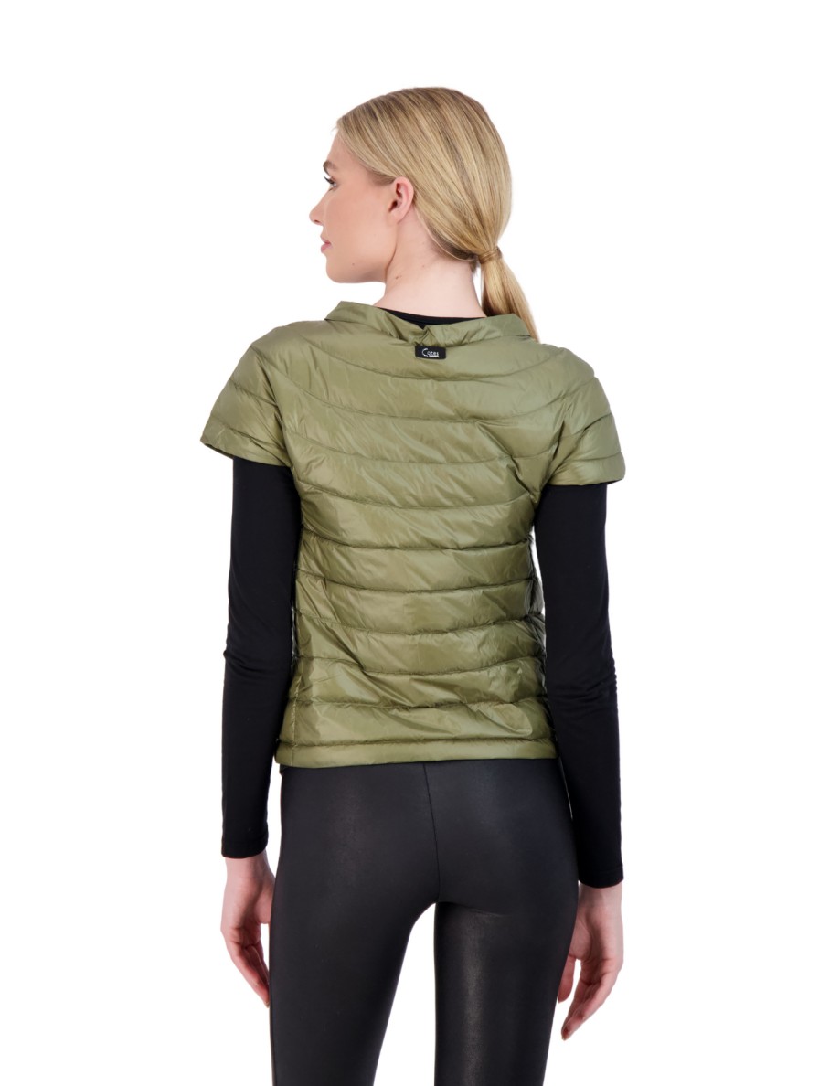 Clothing COTES OF LONDON | St. Ives Short Sleeve Down Puffer Jacket In Olive