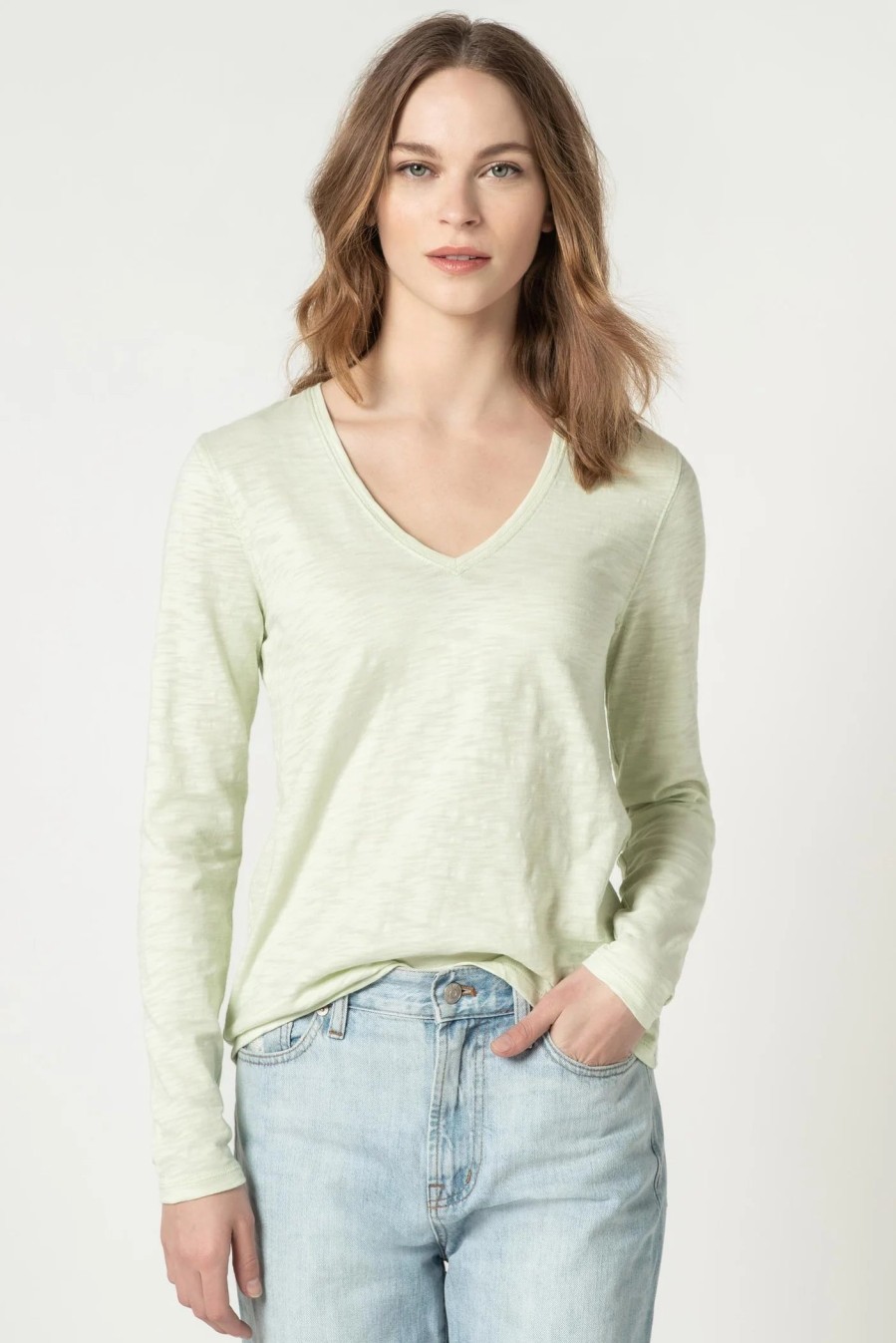 Clothing LILLA P | Back Seam Long Sleeve Tee In Meadow *Final Sale*