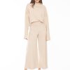 Clothing RIPLEY RADER | Cashmere-Like Wide Leg Pant In Oatmeal