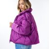 Clothing ESQUALO | Quilted Puffer Coat In Violet