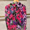 Clothing Milly | Lacey Floral Blouse In Purple Multi