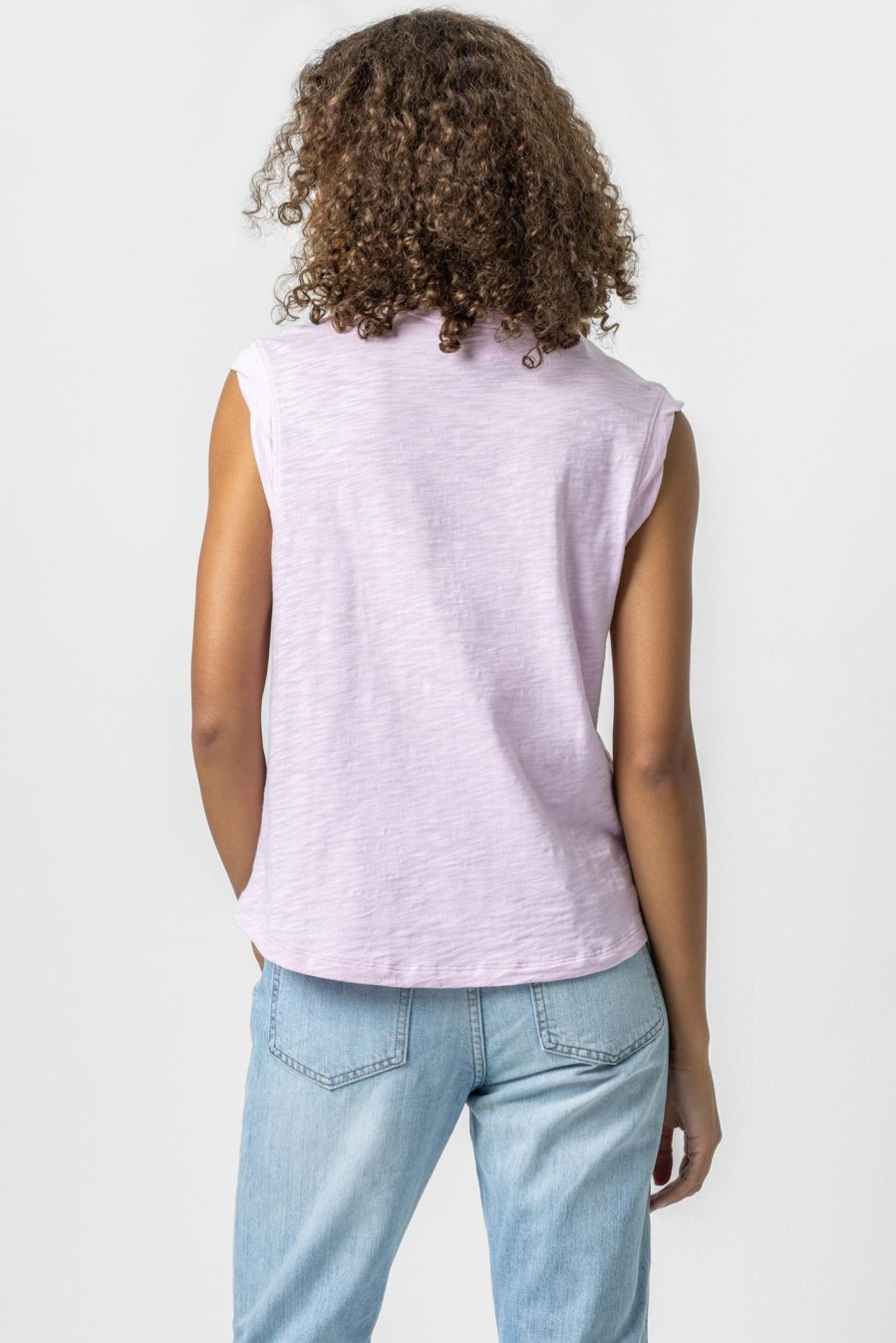 Clothing LILLA P | Twisted Binding Sleeveless Crewneck Top *Final Sale*