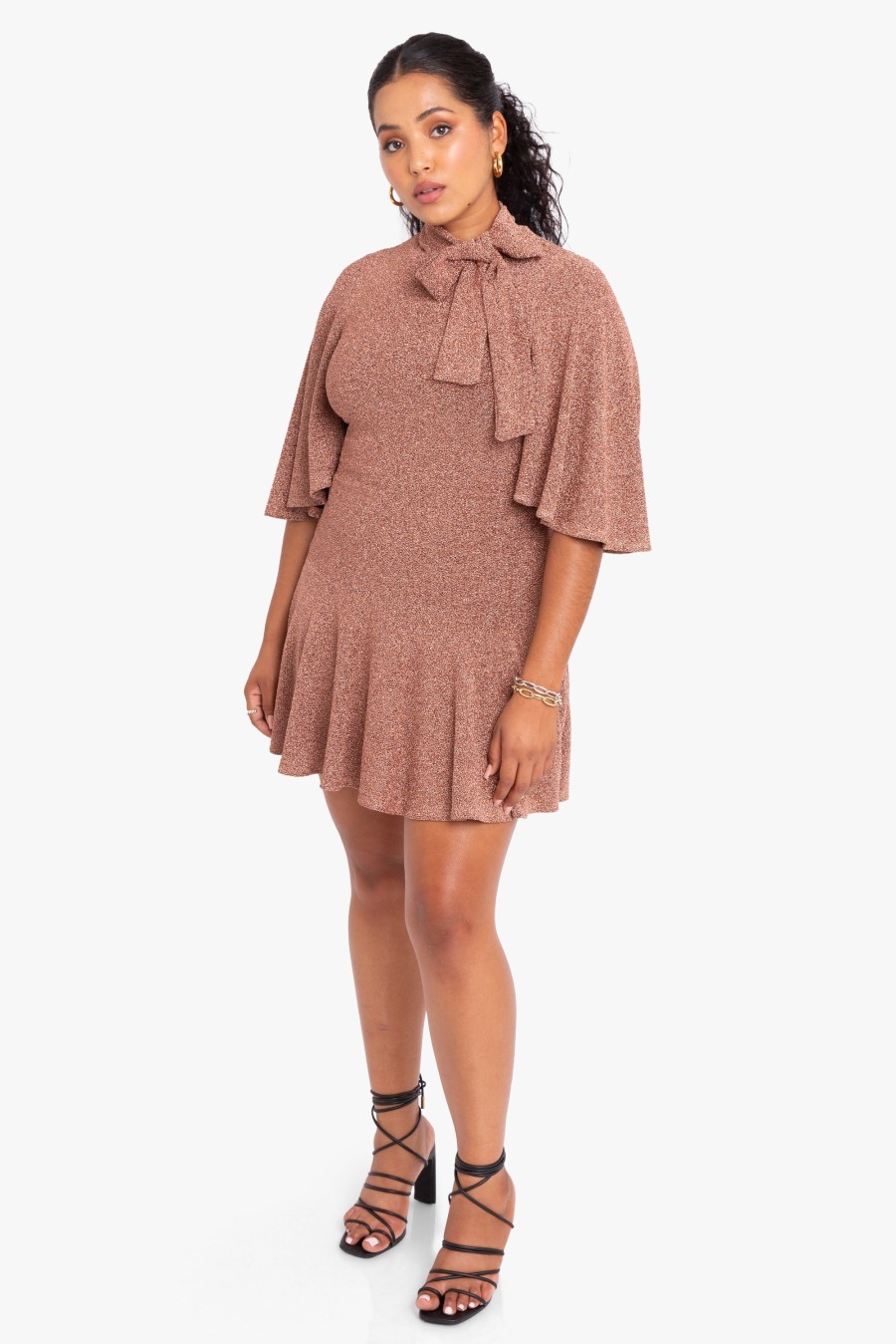 Clothing BLACK HALO | Coralia Mini Dress In Copper Zest