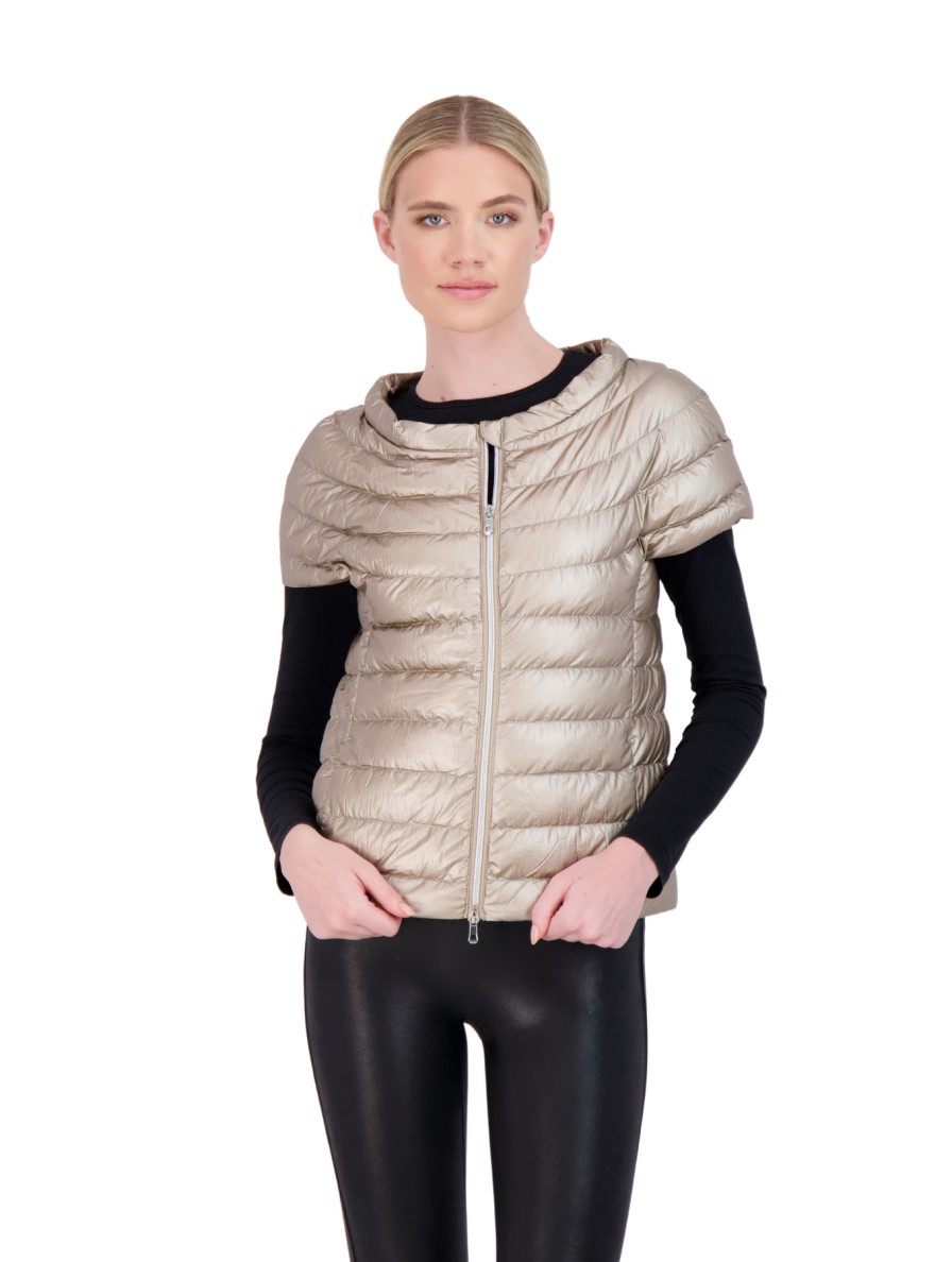 Clothing COTES OF LONDON | St. Ives Down Puffer Jacket In Gold Metallic