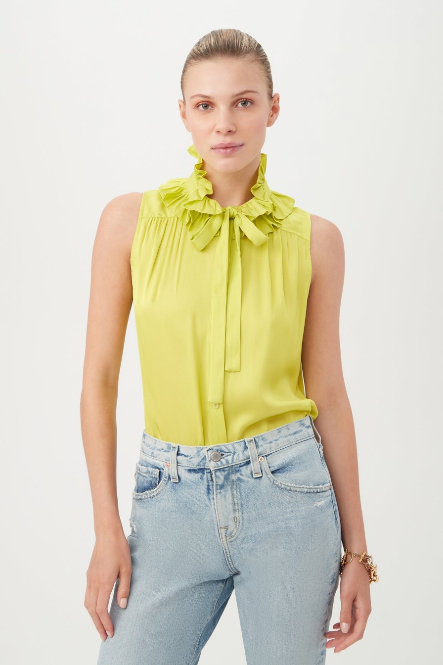 Clothing TRINA TURK | Cinzia Top In Lime *Final Sale*