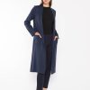 Clothing RIPLEY RADER | Ponte Knit Duster Jacket In Navy