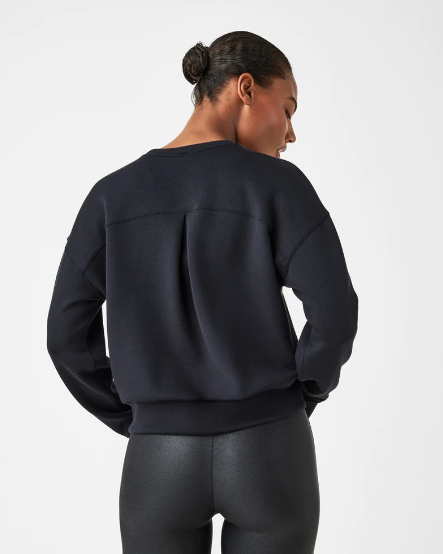 Clothing SPANX | Airessentials Crew Pullover In Very Black