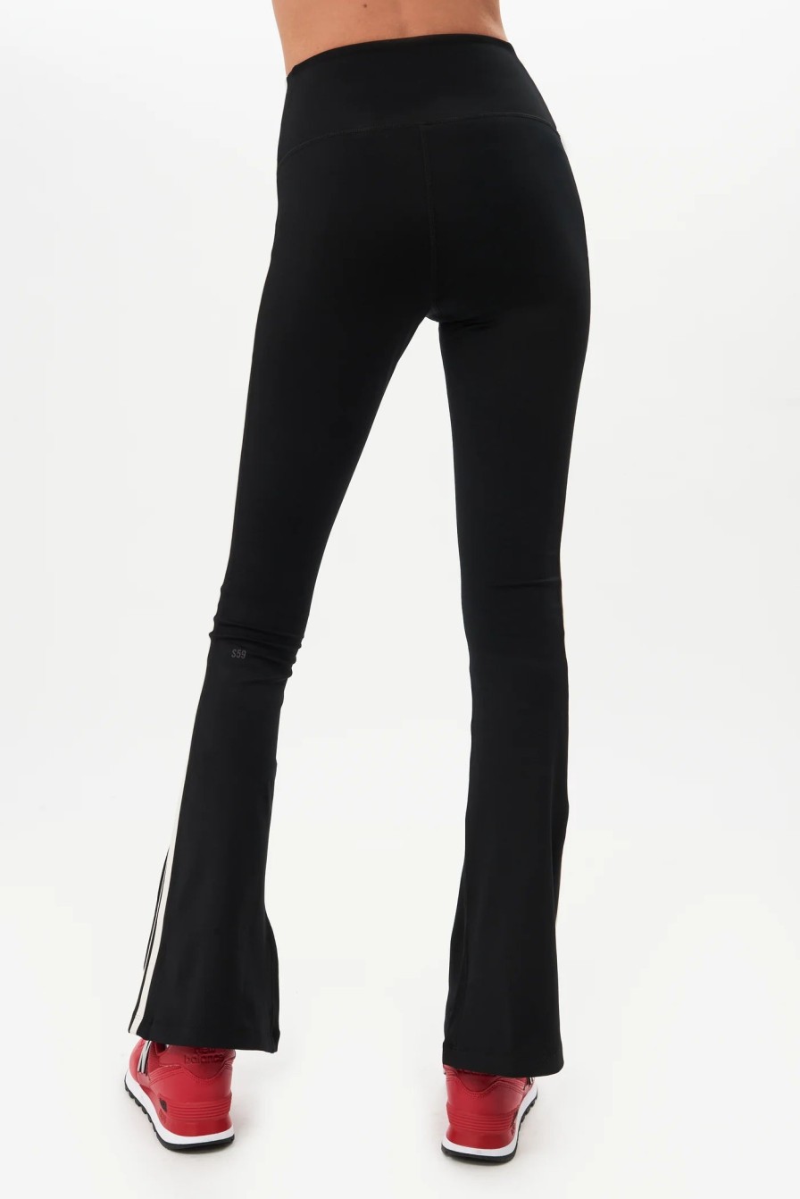 Clothing SPLITS59 | High Waist Techflex Flare In Black/White