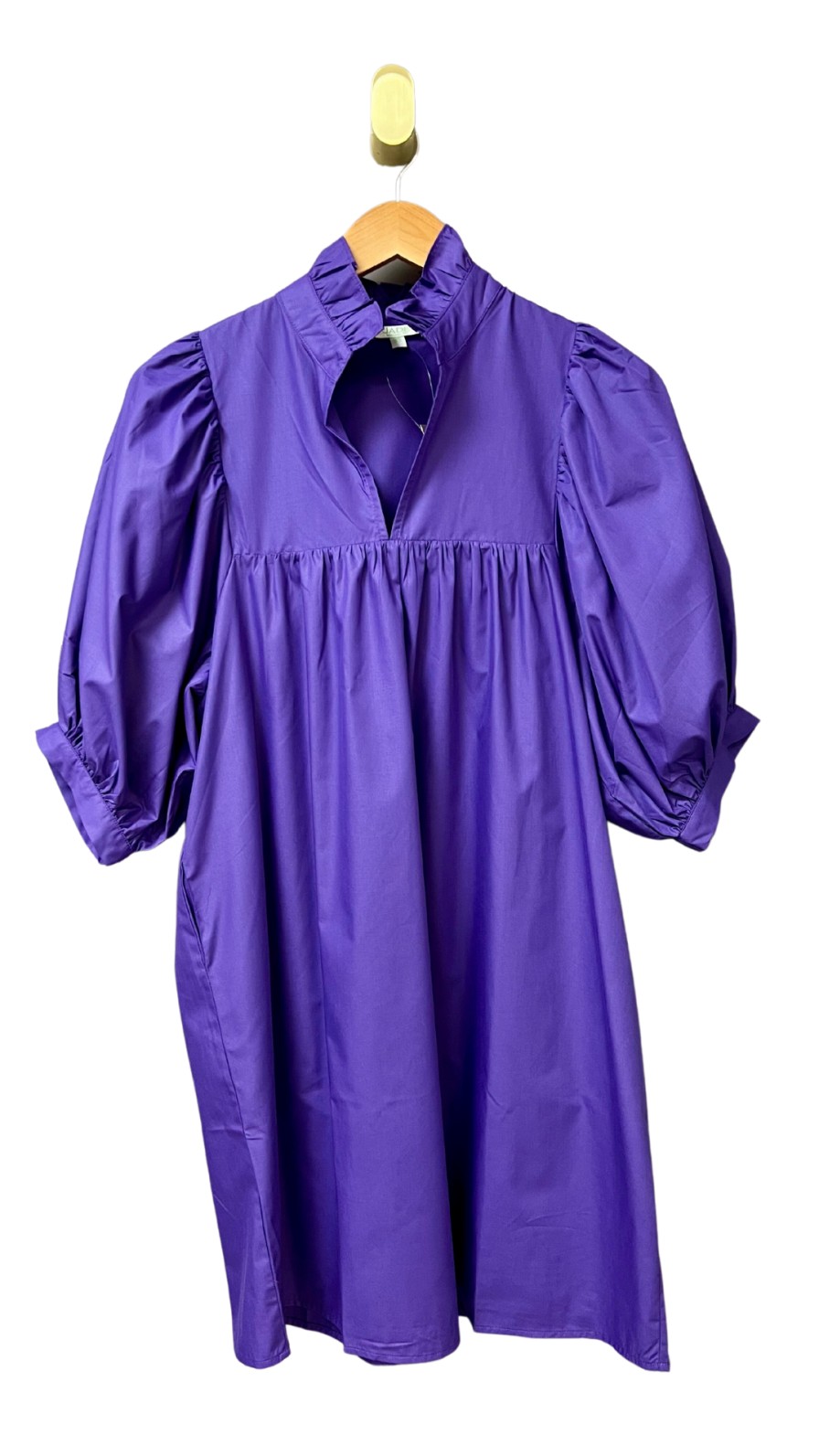 Clothing JADE | Puff Sleeve Baby Doll Dress In Deep Purple