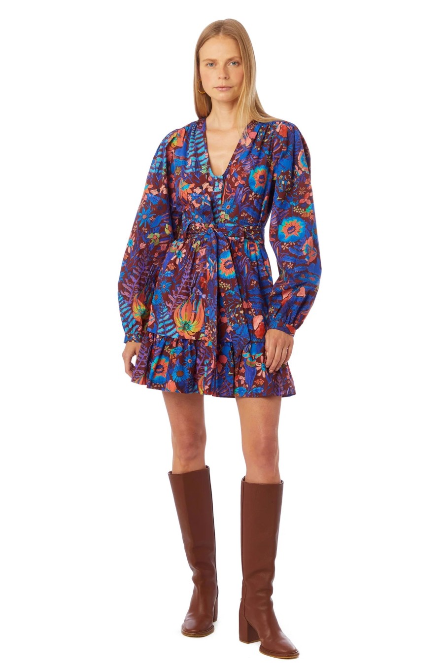 Clothing MARIE OLIVER | Dedra Dress In Peacock Floral