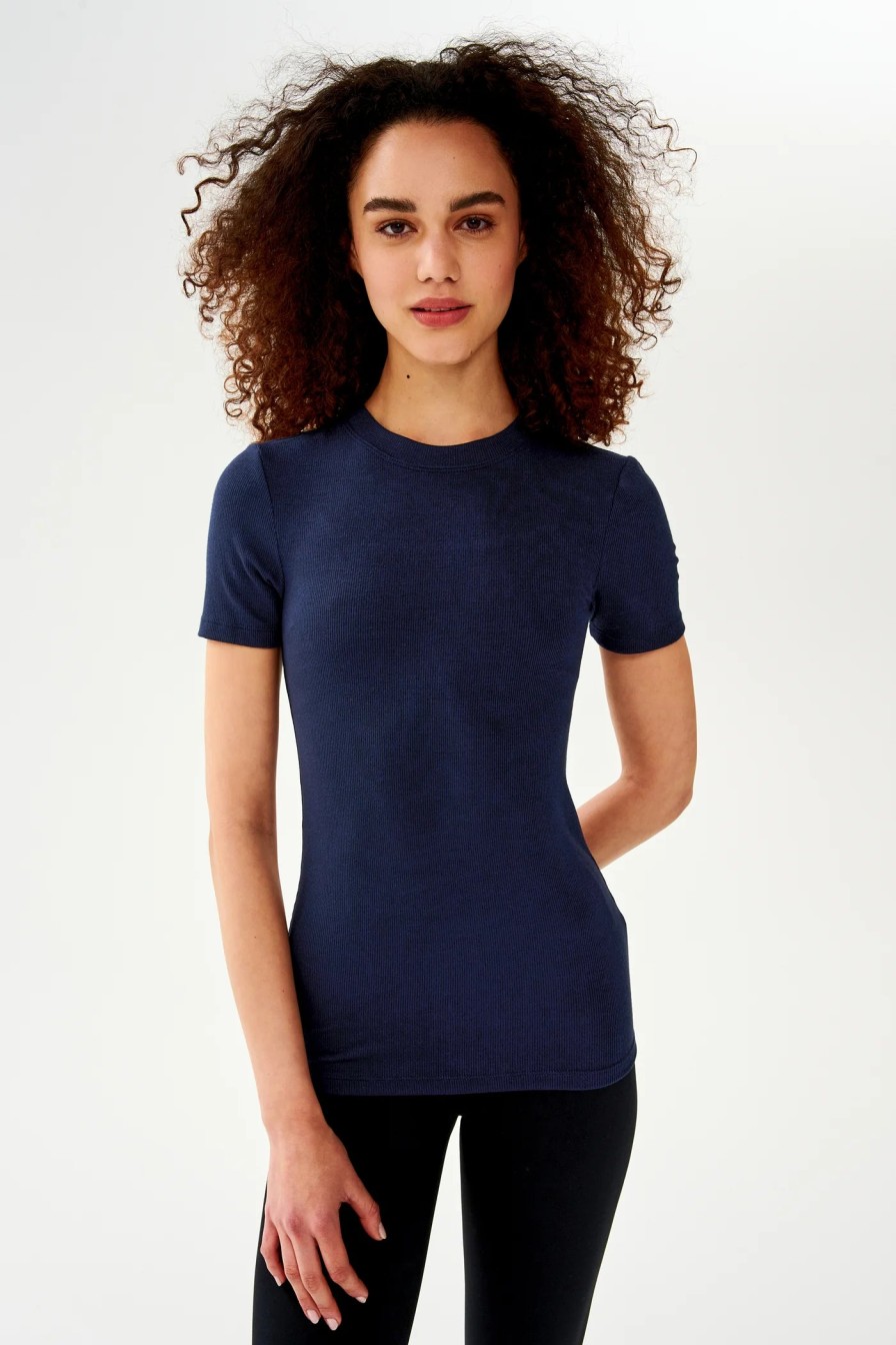 Clothing SPLITS59 | Louise Rib Tee In Indigo