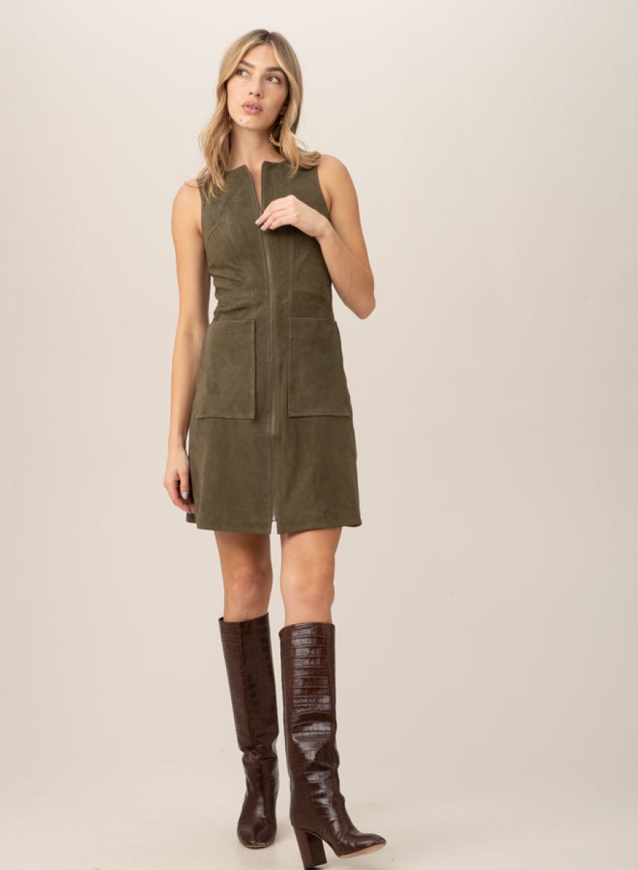 Clothing TRINA TURK | Downtown Dress In Dark Olive