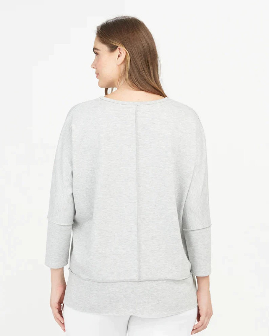 Clothing SPANX | Perfect Length Dolman Sleeve Top In Soft Grey Heather