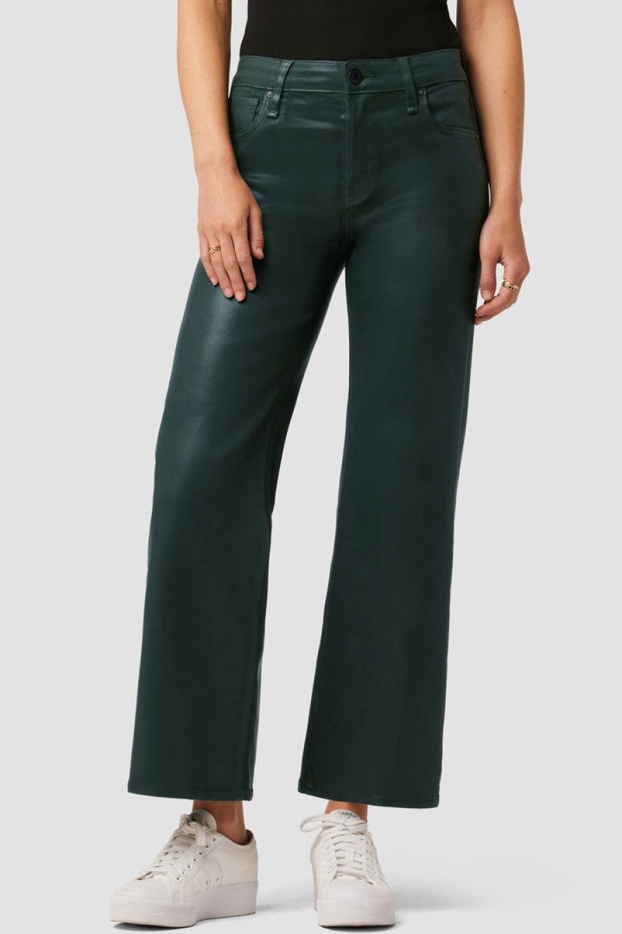 Clothing HUDSON | Rosie High-Rise Wide Leg Ankle Jean In Scarab