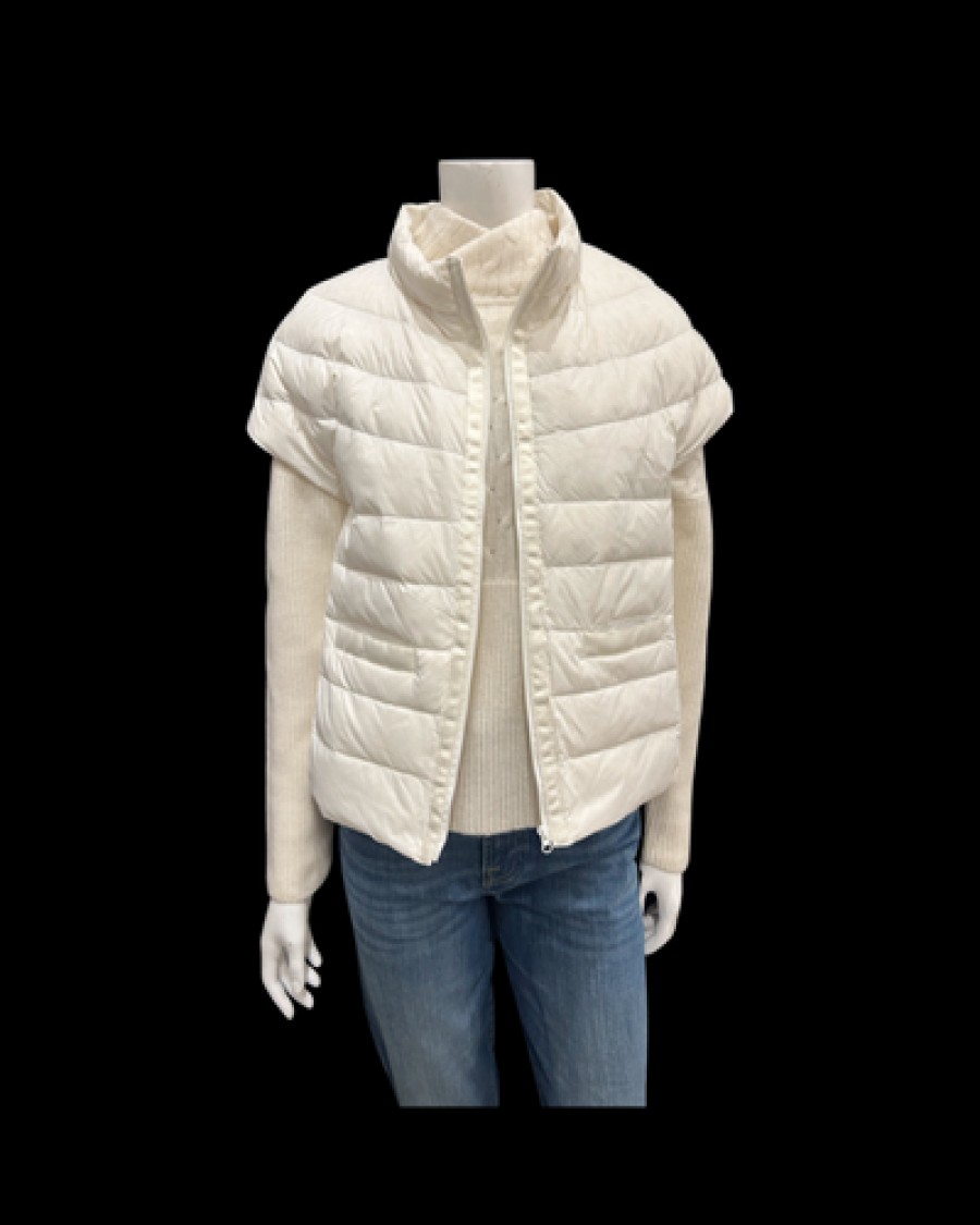 Clothing CORTLAND PARK | Wellesley Puffer Vest In White/Snow