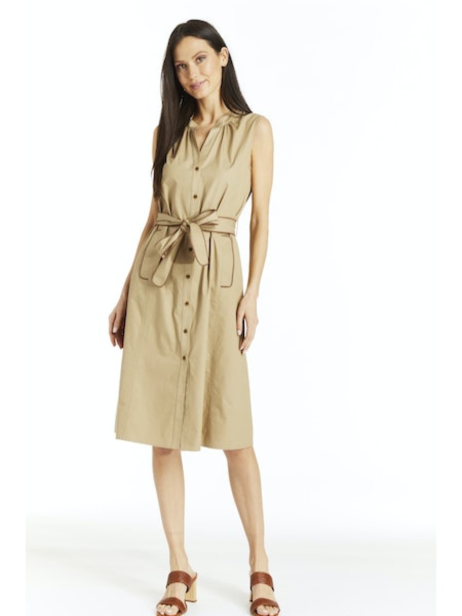 Clothing DREW | Madison Dress In Khaki