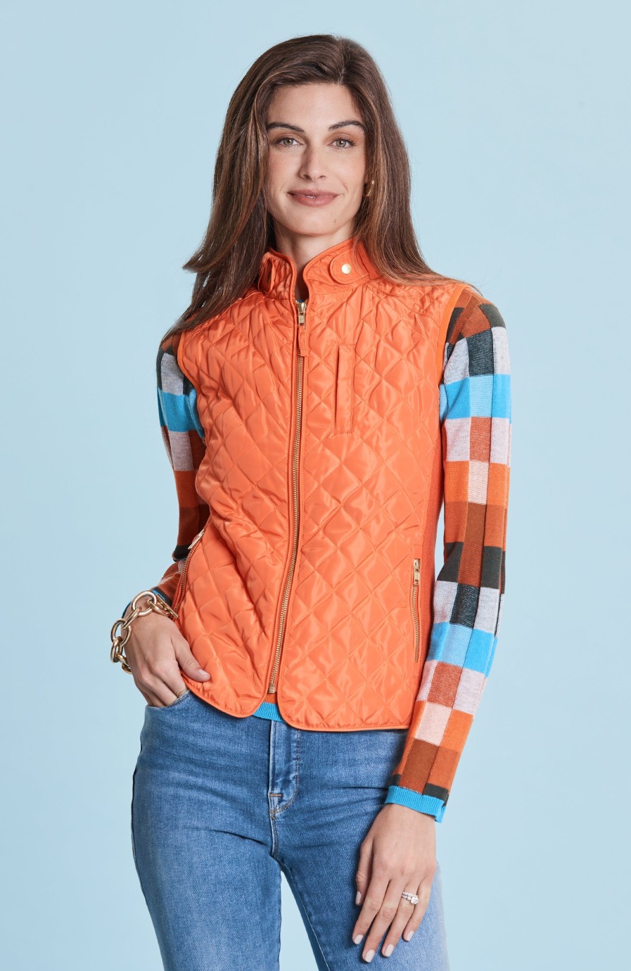 Clothing TYLER BOE | Moto Quilted Vest In Sunset