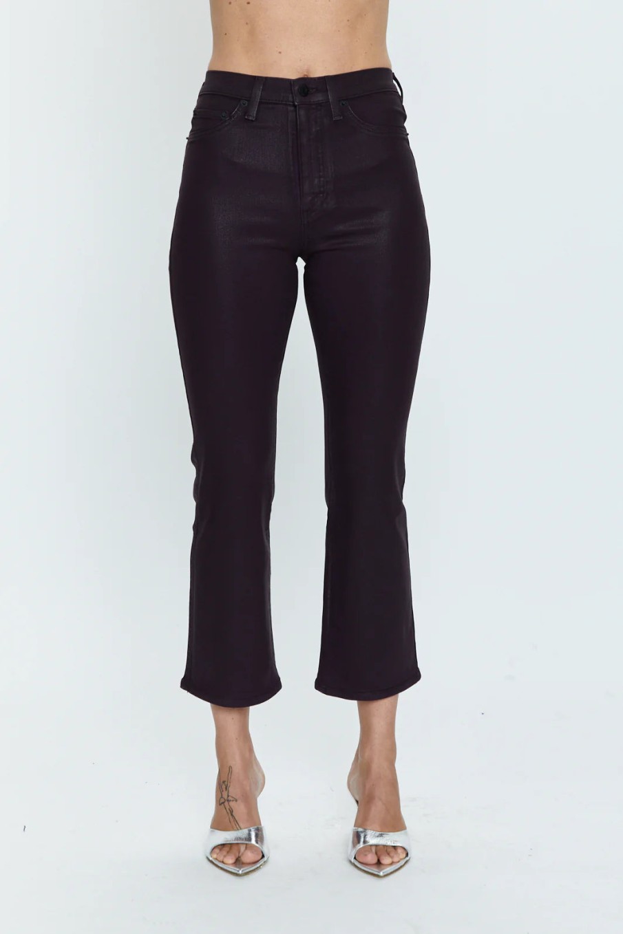 Clothing PISTOLA | Lennon High Rise Coated Jean In Amethyst