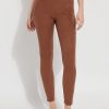 Clothing LYSSE | Hi Waist Suede Legging In Whiskey