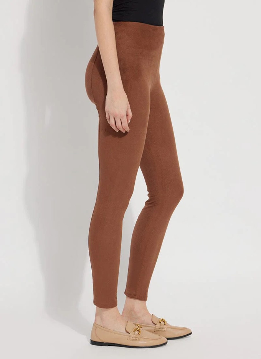 Clothing LYSSE | Hi Waist Suede Legging In Whiskey