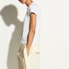 Clothing VINCE | Essential Pima Cotton Crew Neck T-Shirt In Optic White